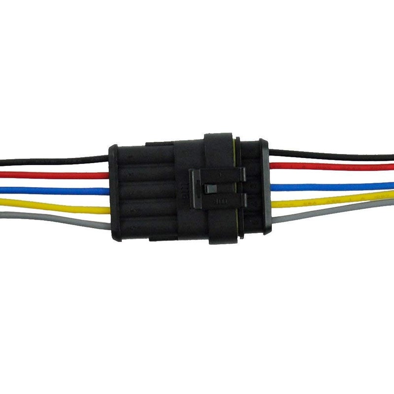 ZYTC 5 Pin Way Car Waterproof Wire Connector Plug Auto Electrical Wire Connectors AWG Terminal Pack of 5 - Image 3